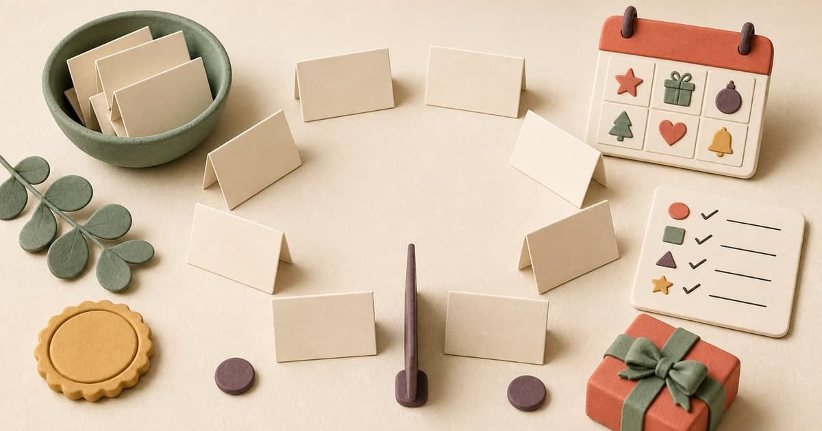 Folded paper names in a bowl ready for a Secret Santa draw